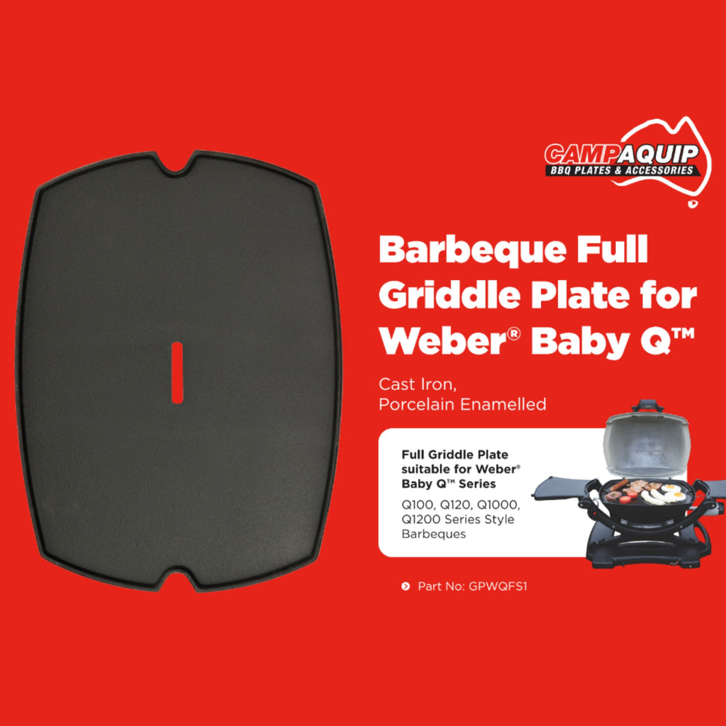 Barbeque Full Griddle Plate for Weber Baby Q - 60001