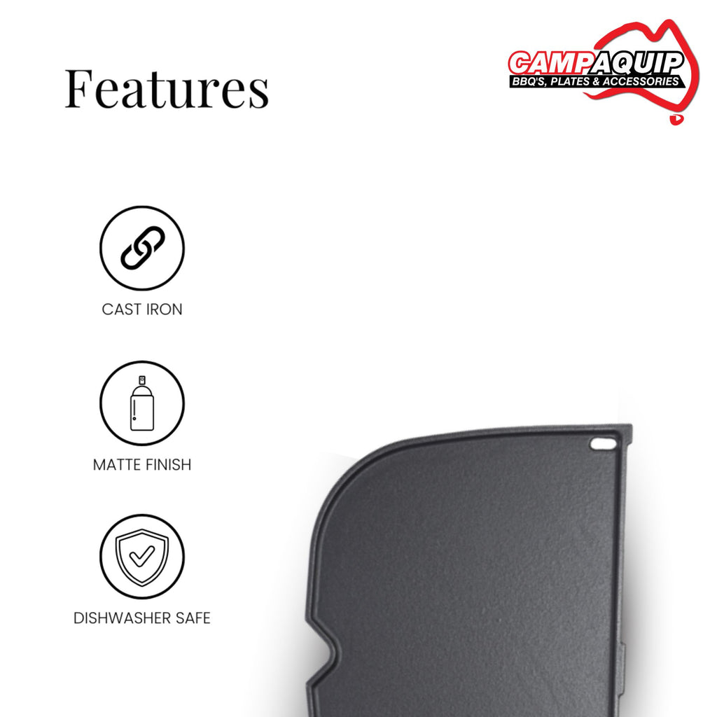 Half Griddle Plate for Weber Q N (Q2000N, Q2200N, Q2600N+, Q2800N+) - 60043