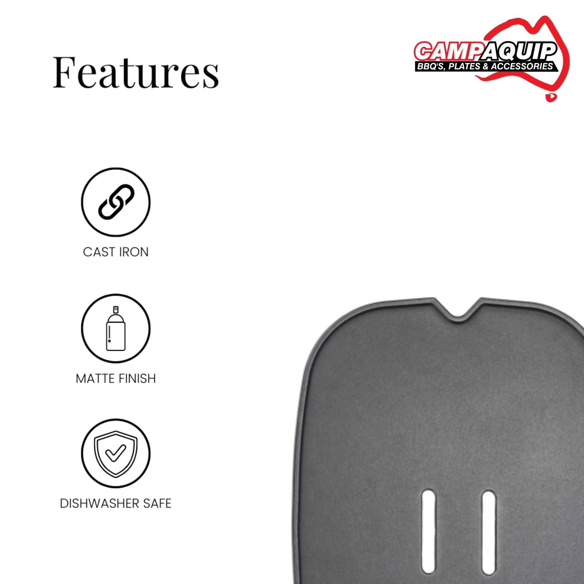 Full Size Griddle Plate for Weber Q N Series (Q2000N Q2200N Q2600N+ Q2800N+) - 60060
