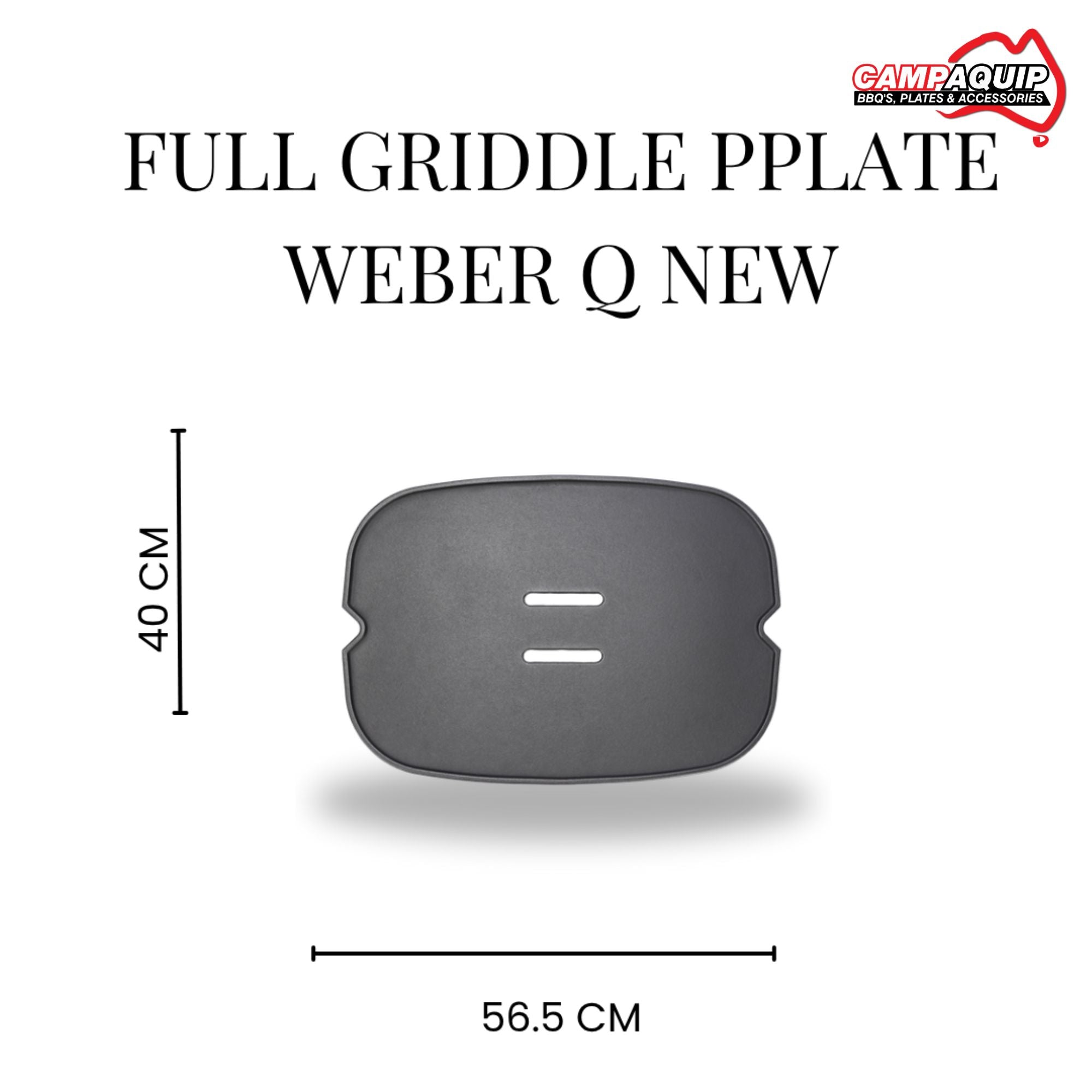 Full Size Griddle Plate for Weber Q N Series (Q2000N Q2200N Q2600N+ Q2800N+) - 60060