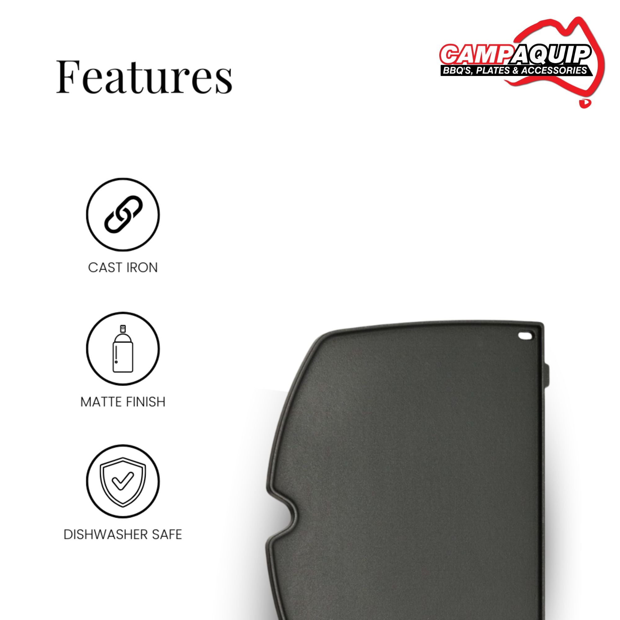 Barbeque Half Griddle Plate for Weber Q - 6559