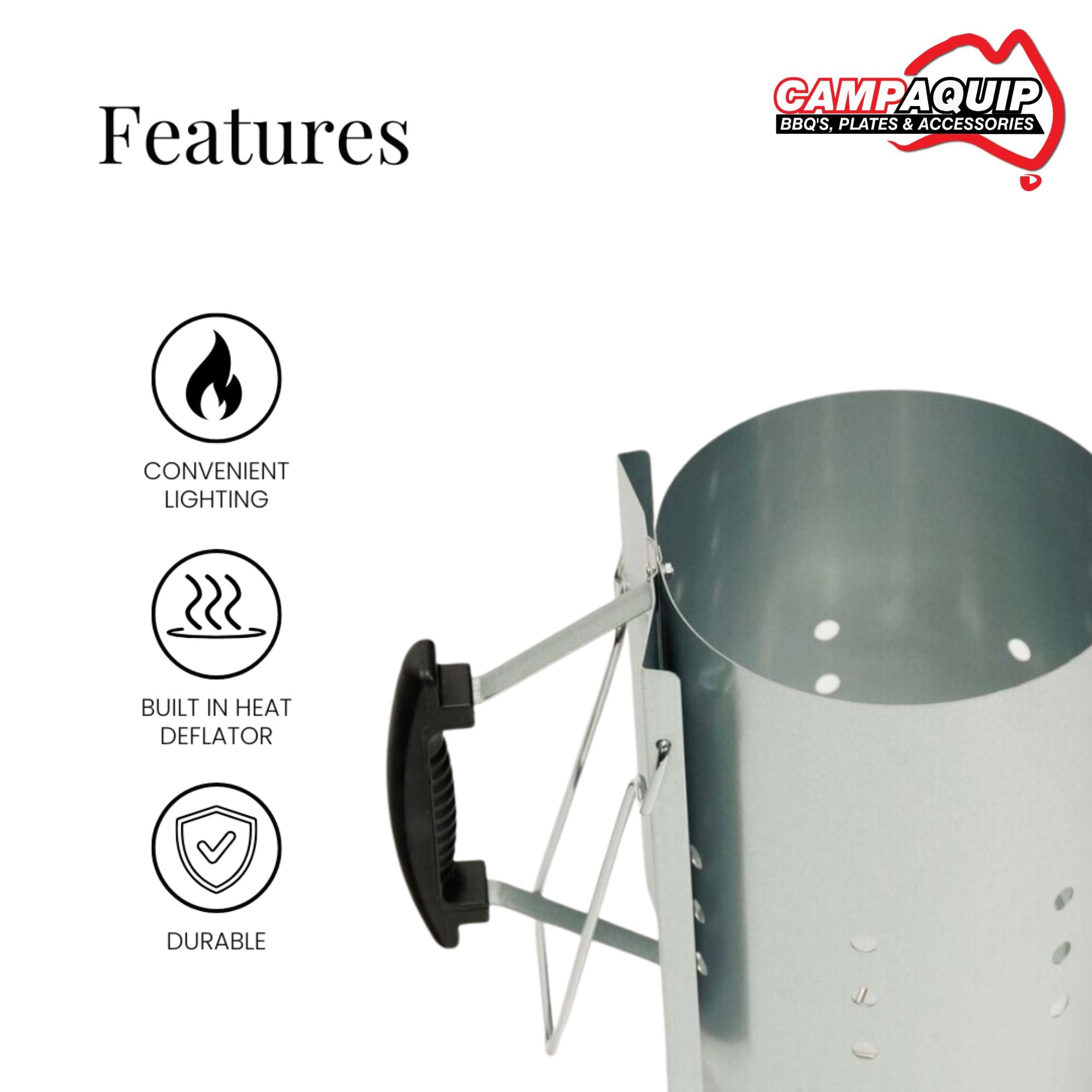 Mega-Heat Charcoal Chimney Starter - 7416