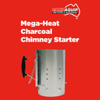 Mega-Heat Charcoal Chimney Starter - 7416