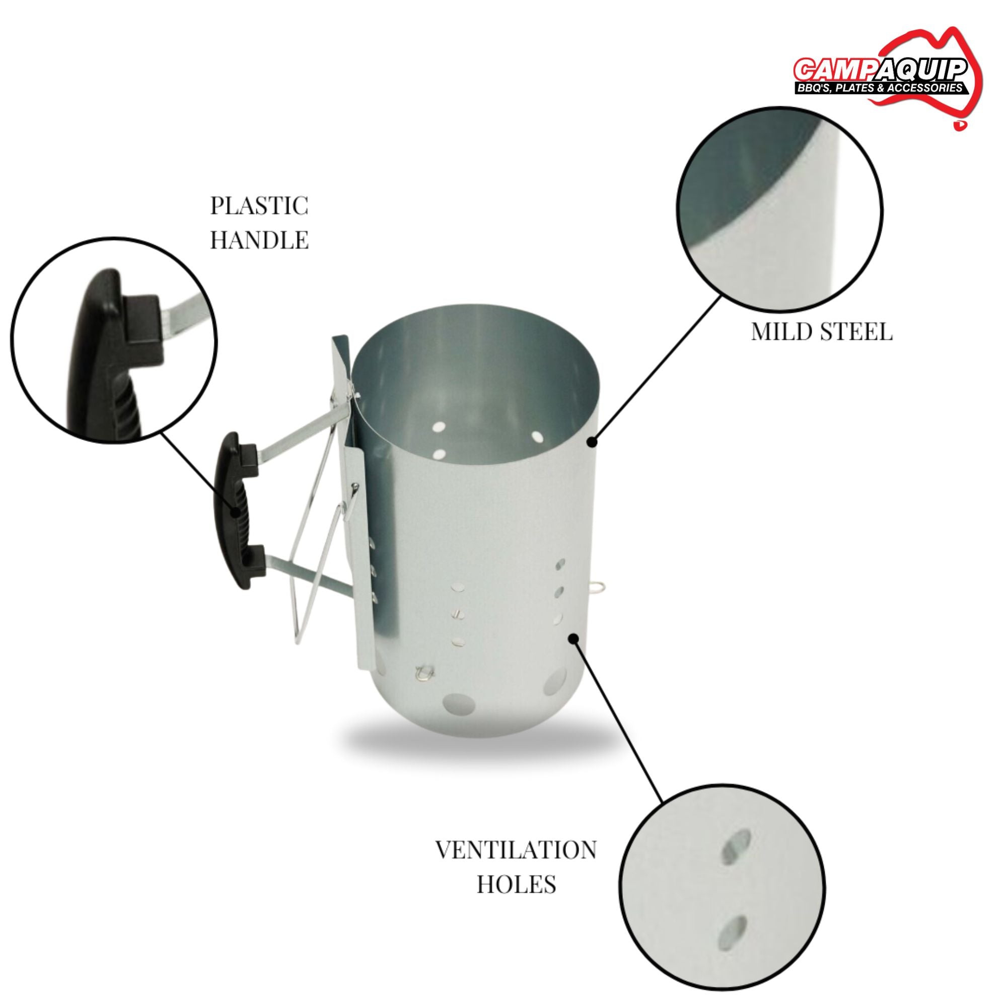 Mega-Heat Charcoal Chimney Starter - 7416