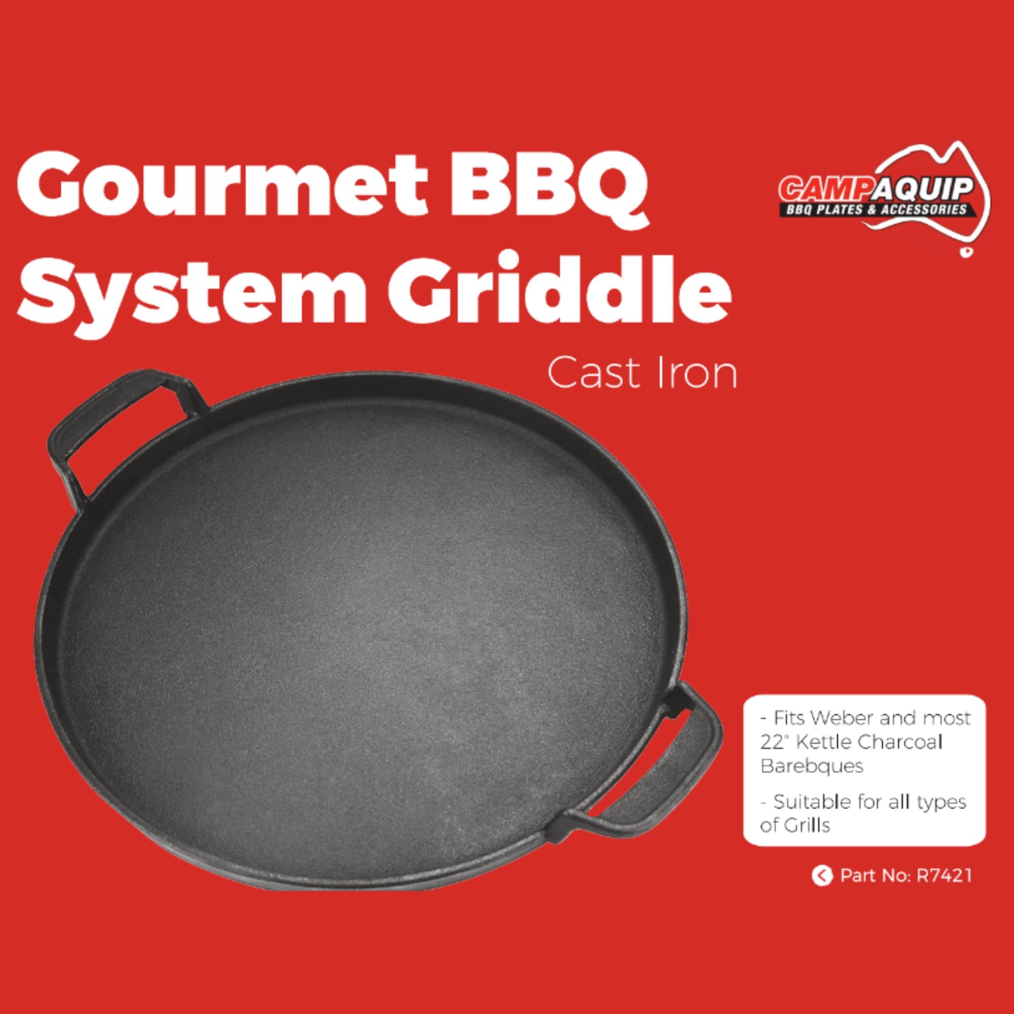 Griddle for BBQ Gourmet 22" Kettle System - R7421