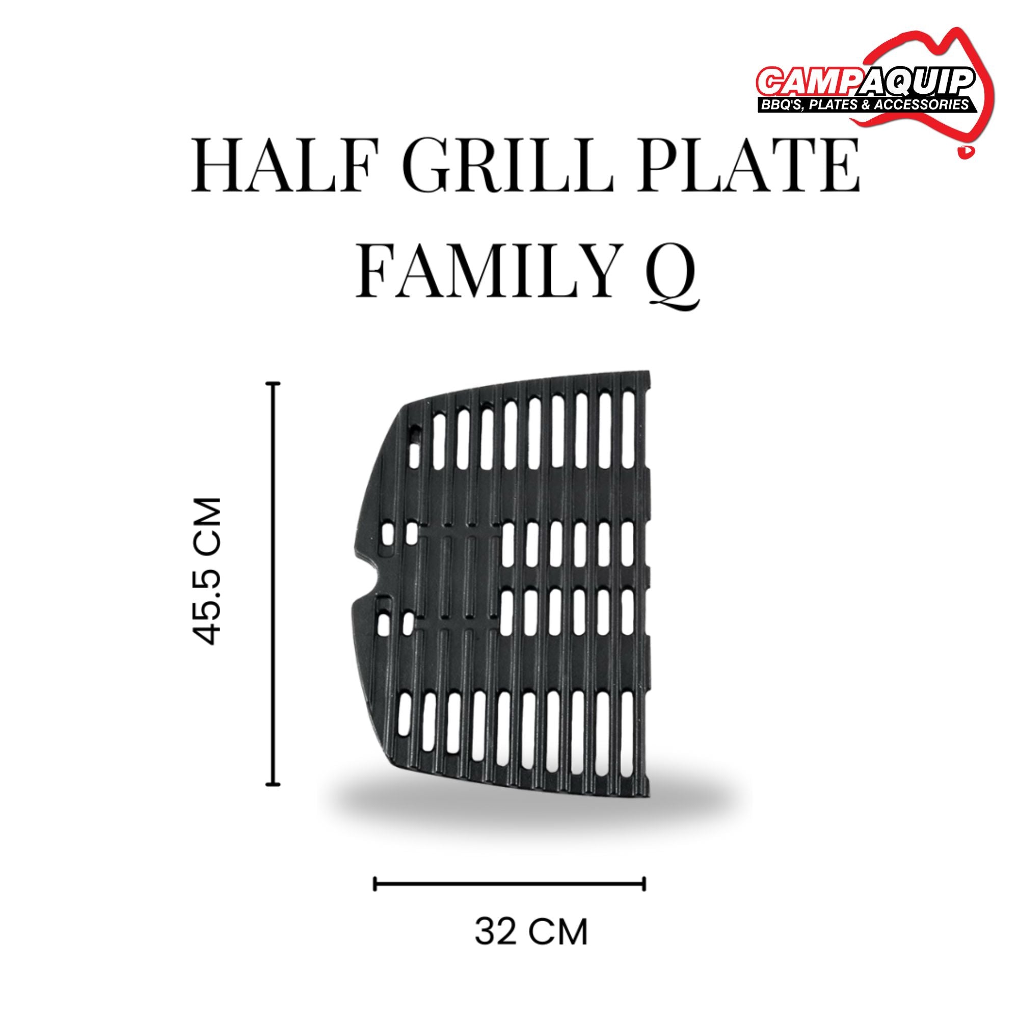 BBQ Half Grill for Weber FAMILY Q Single - 7646_1