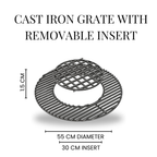 22" Cast Iron Cooking Grate with Removable Insert - 8835