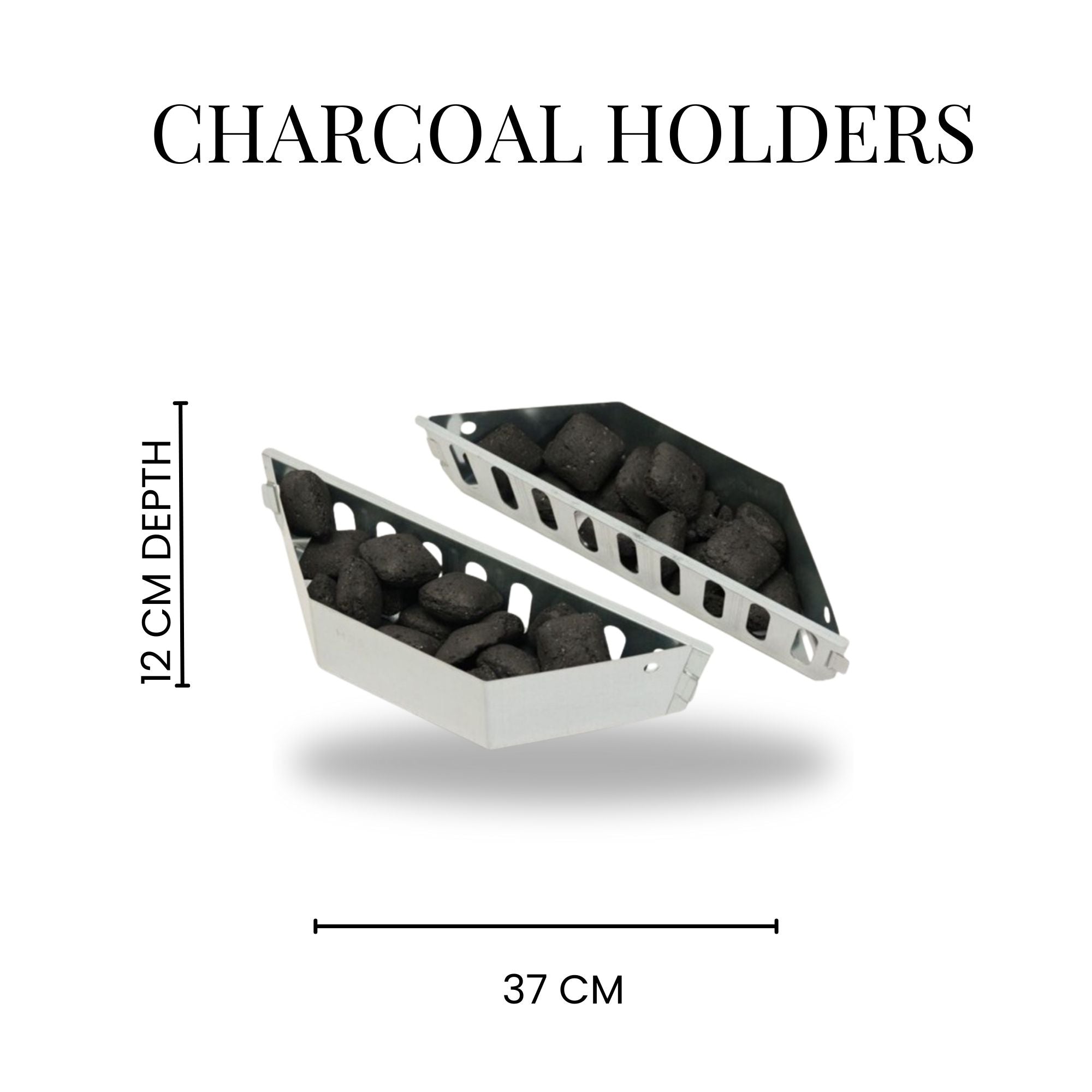 Deluxe: Charcoal Holder, Starter, Grate, Shelf - DELUXE001