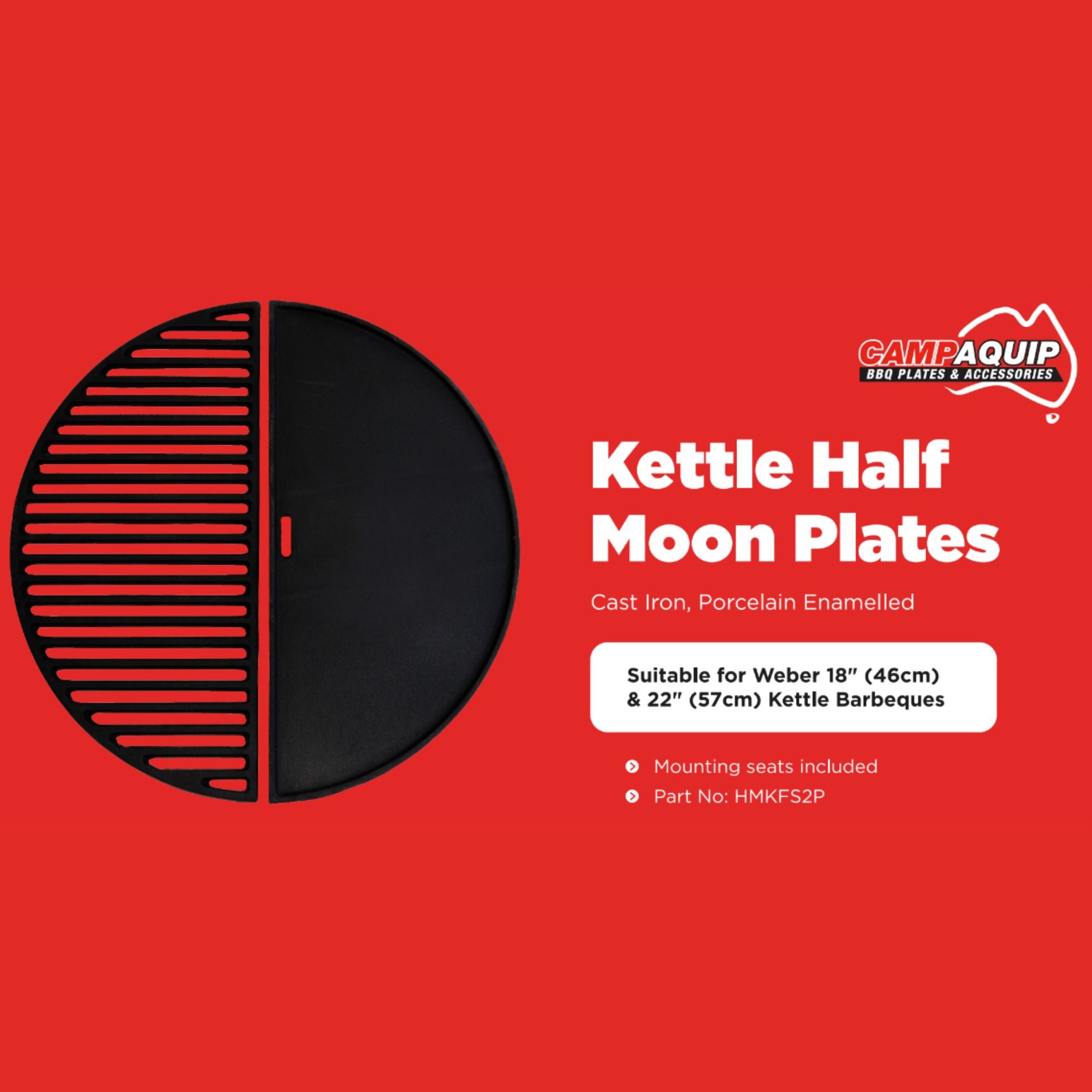 22" Halfmoon Plate Set - HMKFS2P