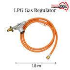 LPG Gas Regulator 0 to 3.5kg/hr Adjsutable for Weber BBQ's with 1.8M hose