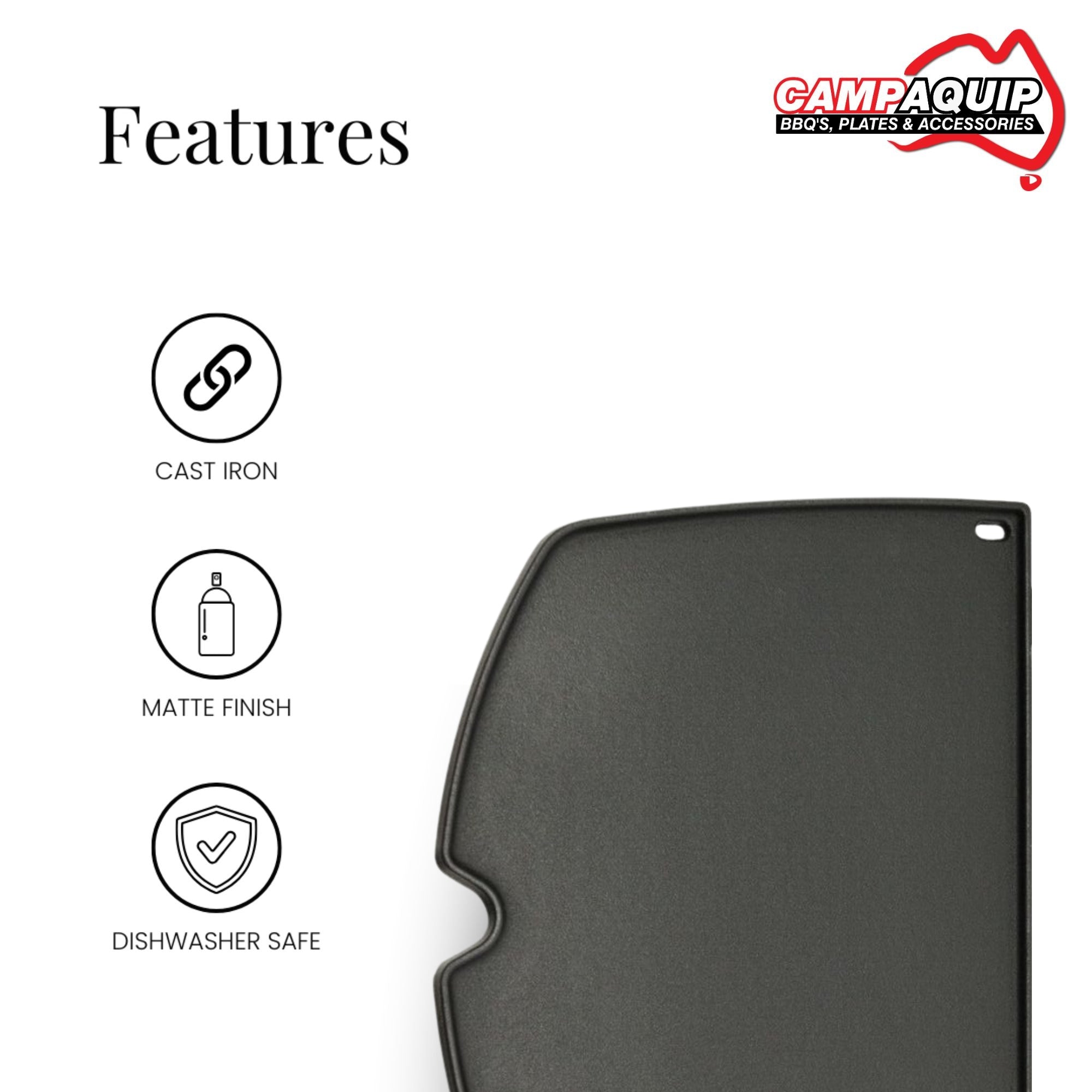 Barbeque Half Griddle Plate for Weber Family Q - 6506