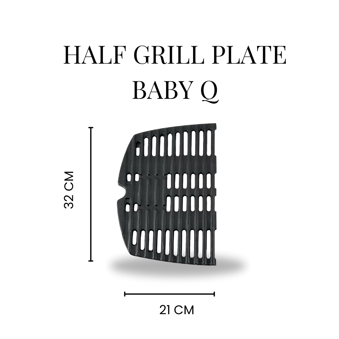 Barbeque Half Grill Plate for Weber Baby Q (Set of 2) - 7644